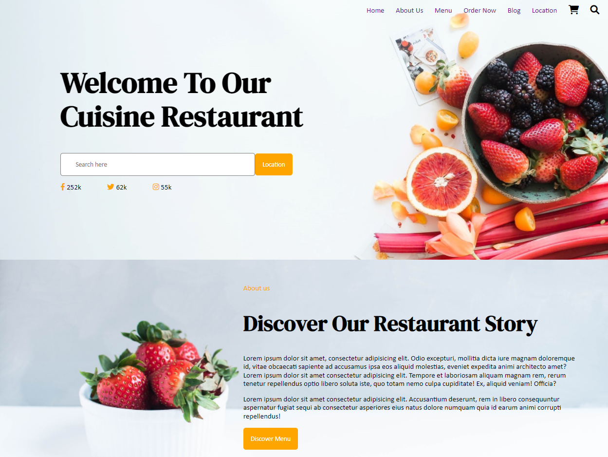 Cuisine Restaurant website